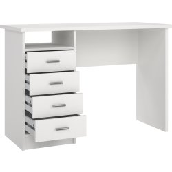 Small Officeline skrivebord 4 skuffer, hvid