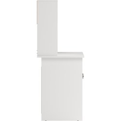 Small Officeline skrivebord m/overdel, eg/hvid