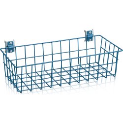 Trådkurv til værktøjstavle, 38,5x18x10 cm., blå