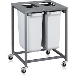 Sorteringsvogn Light, 2 beholdere, 120 L.