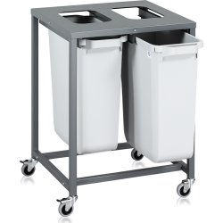 Sorteringsvogn Light, 2 beholdere, 120 L.