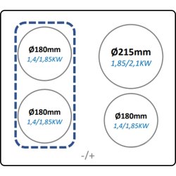 Grand Gourmet Induktionskogeplade, 60 cm