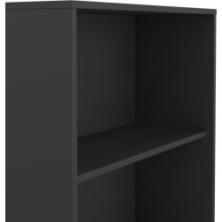 Small Officeline høj bogreol m/2 låger, grå/eg