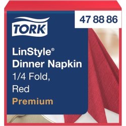 Tork Linstyle Middagsserviet, Rød, 50 stk.