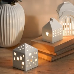 Kähler Urbania Lyshus Klassisk H9,5 cm, hvid