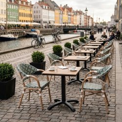 Marseille Havestol, flet/alu, UV, stabelbar, grøn