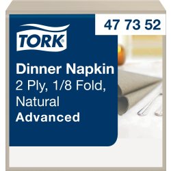 Tork Middagsserviet, 1/8, 2-lag, Natur, 150 stk.