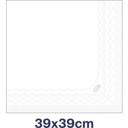 Tork Middagsserviet, 3-lag, Hvid, 100 stk.