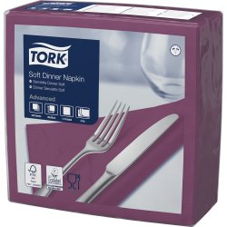 Tork Middagsserviet, 3-lag, Lilla, 100 stk.