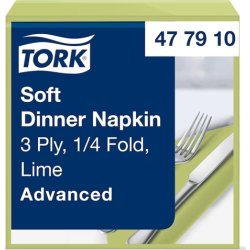 Tork Middagsserviet, 3-lag, Lime, 100 stk.