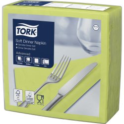 Tork Middagsserviet, 3-lag, Lime, 100 stk.