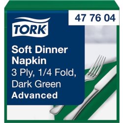 Tork Middagsserviet, 3-lag, Mørkegrøn, 100 stk.