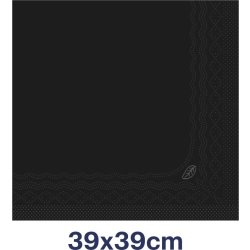 Tork Middagsserviet, 3-lag, Sort, 100 stk.