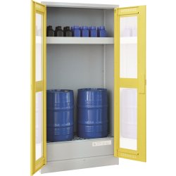 Kemiskab med vindue til vandskadelige stoffer