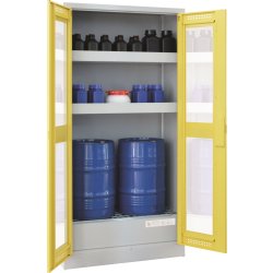 Kemiskab med vindue til vandskadelige stoffer