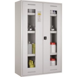 Kemiskab m/vindue til giftig kemi, 1200x500x1950mm
