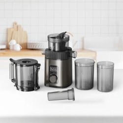 BLACK+DECKER Juicer Slow Juicer 1400W Rustfrit Stå