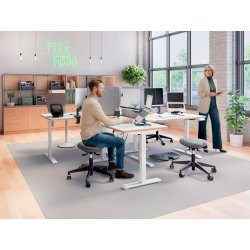 Leitz Ergo sidde-/ståbord 120x70 cm, hvid