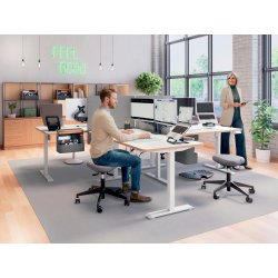 Leitz Ergo sidde-/ståbord 140x80 cm, hvid