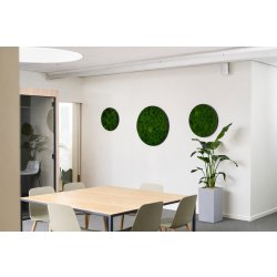 Pudemosbillede, Ø70 cm, m/sort træramme