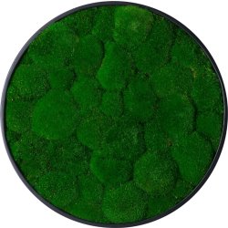 Pudemosbillede, Ø70 cm, m/sort træramme