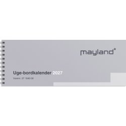 Mayland 2027 Bordkalender, Uge