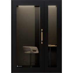 PhoneAlone Arbejdsboks, Sort/ Eg lameller