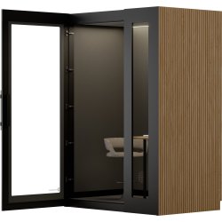 PhoneAlone Arbejdsboks, Sort/ Eg lameller