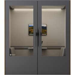 PhoneAlone Mødeboks, 4 pers., Grå/lys eg