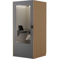 PhoneAlone Telefonboks, Grå/lys eg