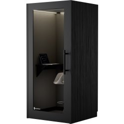 PhoneAlone Telefonboks, Sort/ Sorte lameller