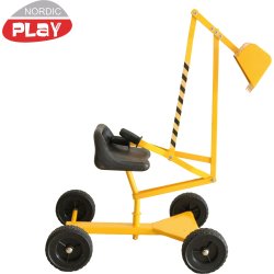 NORDIC PLAY Gravemaskine med hjul, gul