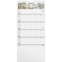 Mayland 2027 Familiekalender m. stickers, 4 kol.