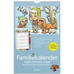 Mayland 2027 Familiekalender m. stickers, 5 kol.