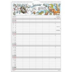 Mayland 2027 Familiekalender m. stickers, 6 kol.