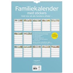 Mayland 2027 Familiekalender m. stickers, 6 kol.