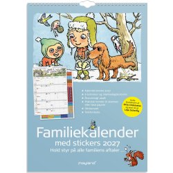 Mayland 2027 Familiekalender m. stickers, 6 kol.