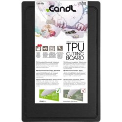 Candl TPU Skærebræt, 38x25 cm, sort