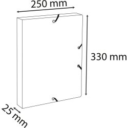 Exacompta Autentik Arkivboks, 25 mm, ass.