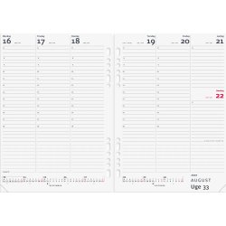 Mayland 2027 System A5 Ugekalender, højf., skind