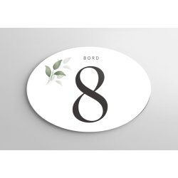 Skilt | Oval | 7 x 5 cm