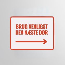 Skilt | Rektangel | 12 x 9 cm