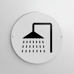 Skilt | Rund | Ø10 cm | M. huller