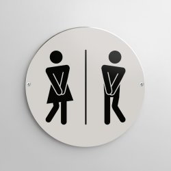 Skilt | Rund | Ø10 cm | M. huller