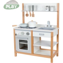 NORDIC PLAY Legekøkken med tilbehør 77x59,5x32 cm