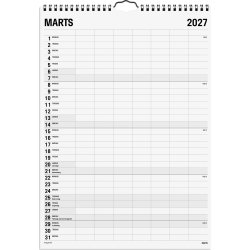 Mayland 2027 Vægkalender, Black & White, 7 kol.