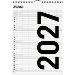 Mayland 2027 Vægkalender, Black & White, 7 kol.
