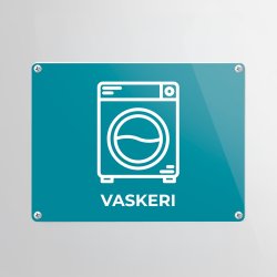 Skilt | Rektangel | 12 x 9 cm | M. huller