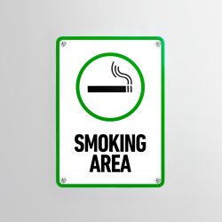 Skilt | Rektangel | 12 x 9 cm | M. huller