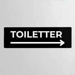 Skilt | Rektangel | 21 x 6,5 cm